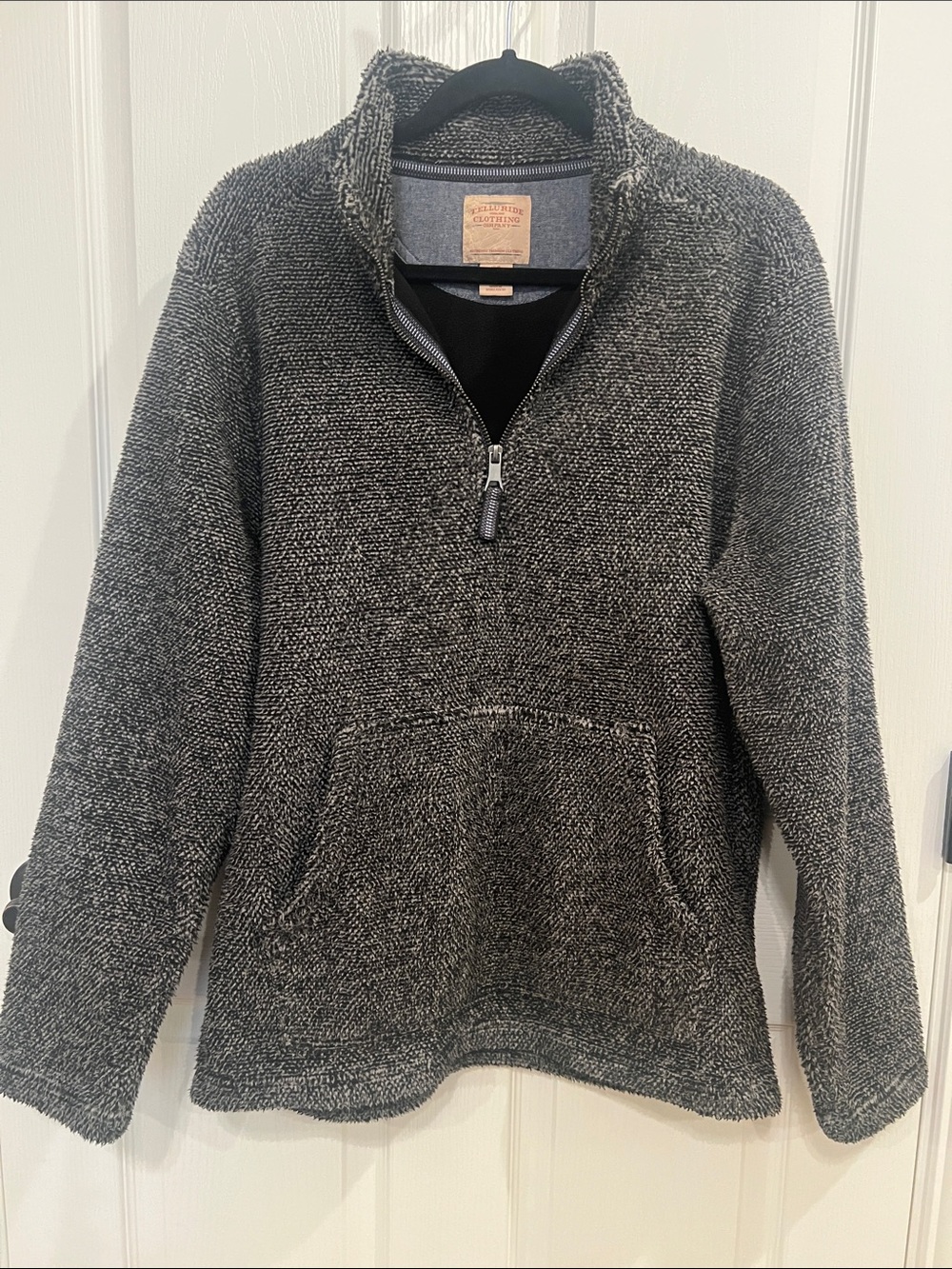 TELLURIDE CLOTHING CO, 3/4 ZIP, DEEP PILE FLEECE PULLOVER